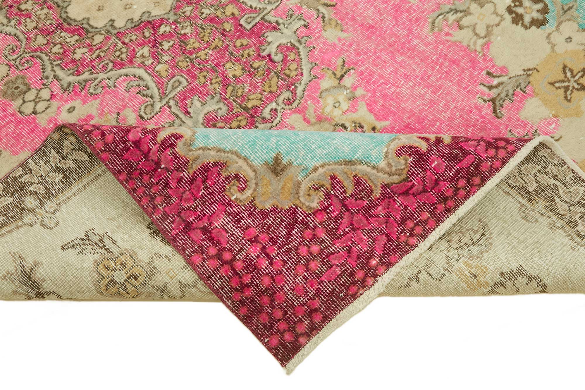 5x9 Vintage Hand-Carved Turkish Rug - 46920