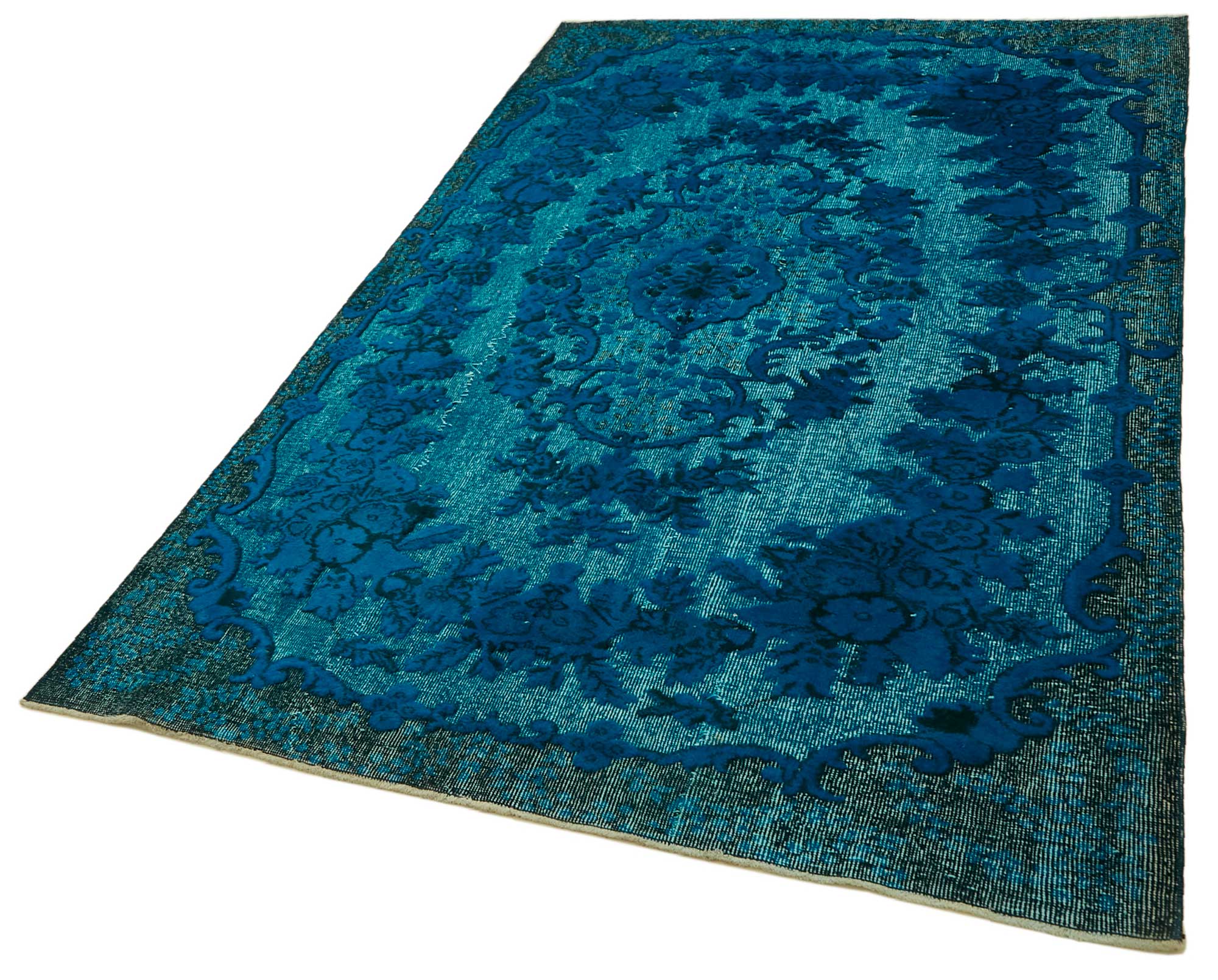 6x9 Vintage Hand-Carved Turkish Rug - 46921
