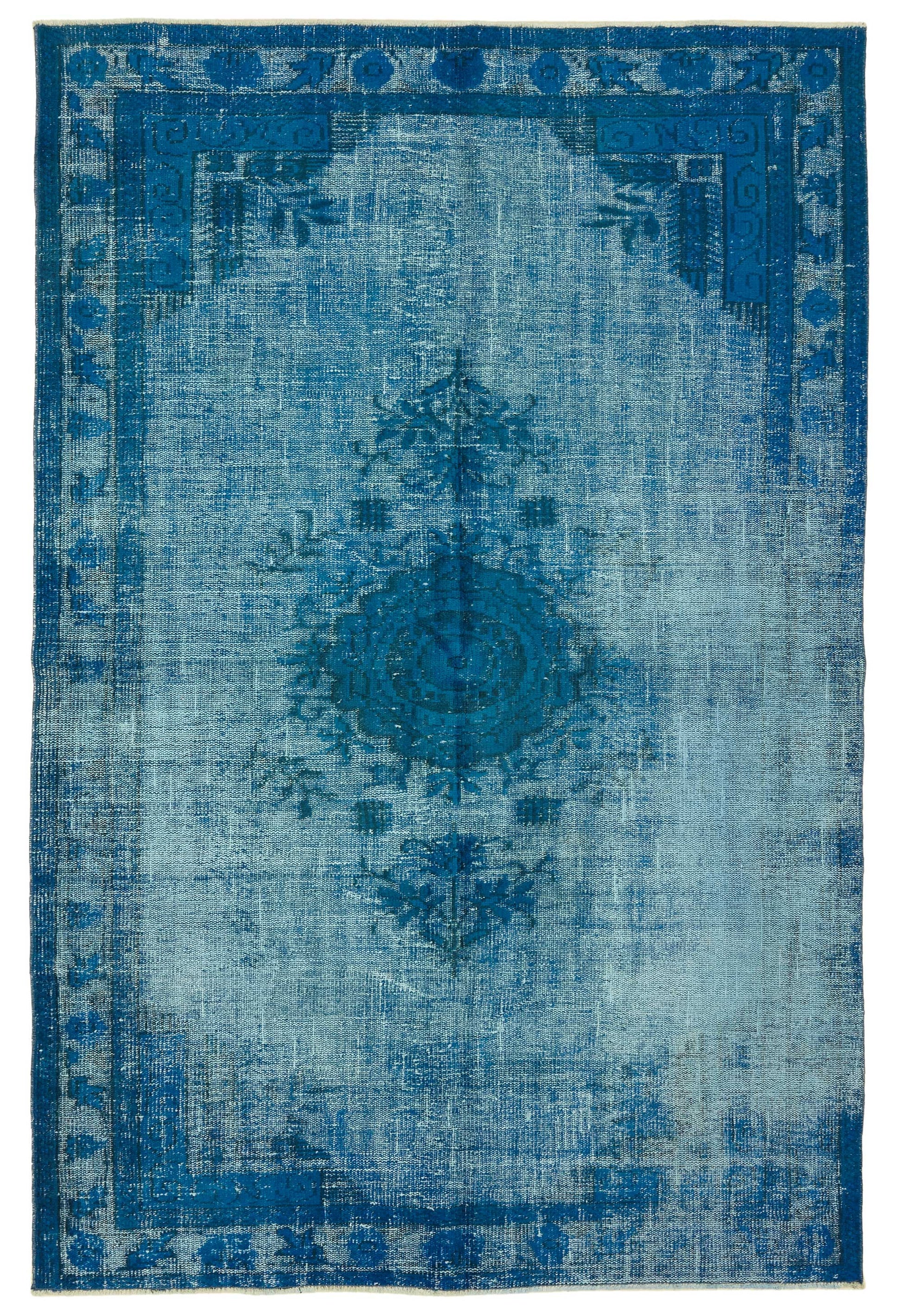 5x8 Vintage Hand-Carved Turkish Rug - 46922