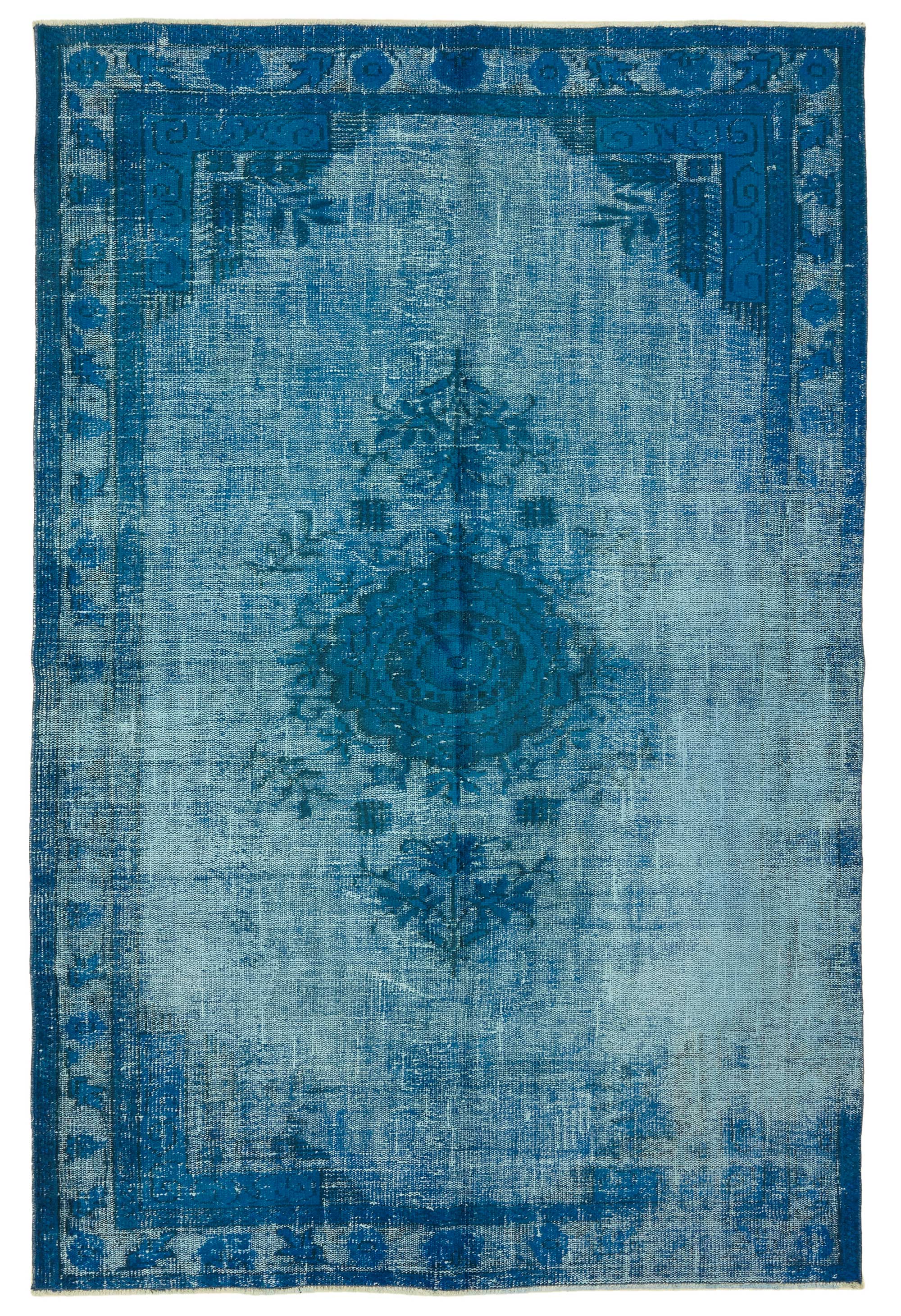 5x8 Vintage Hand-Carved Turkish Rug - 46922