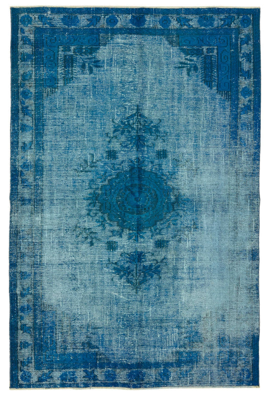 5x8 Vintage Hand-Carved Turkish Rug - 46922
