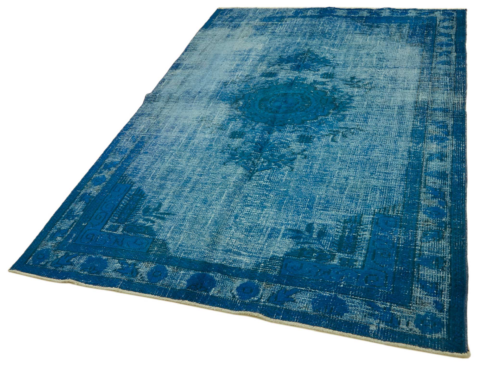5x8 Vintage Hand-Carved Turkish Rug - 46922