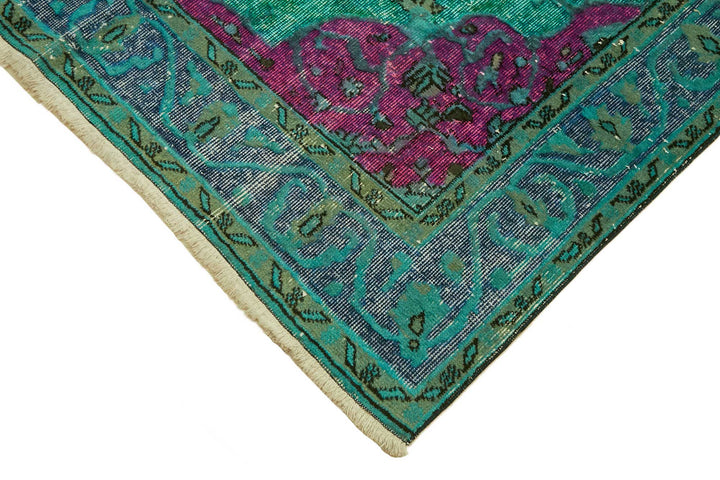 5x9 Vintage Hand-Carved Turkish Rug - 46923