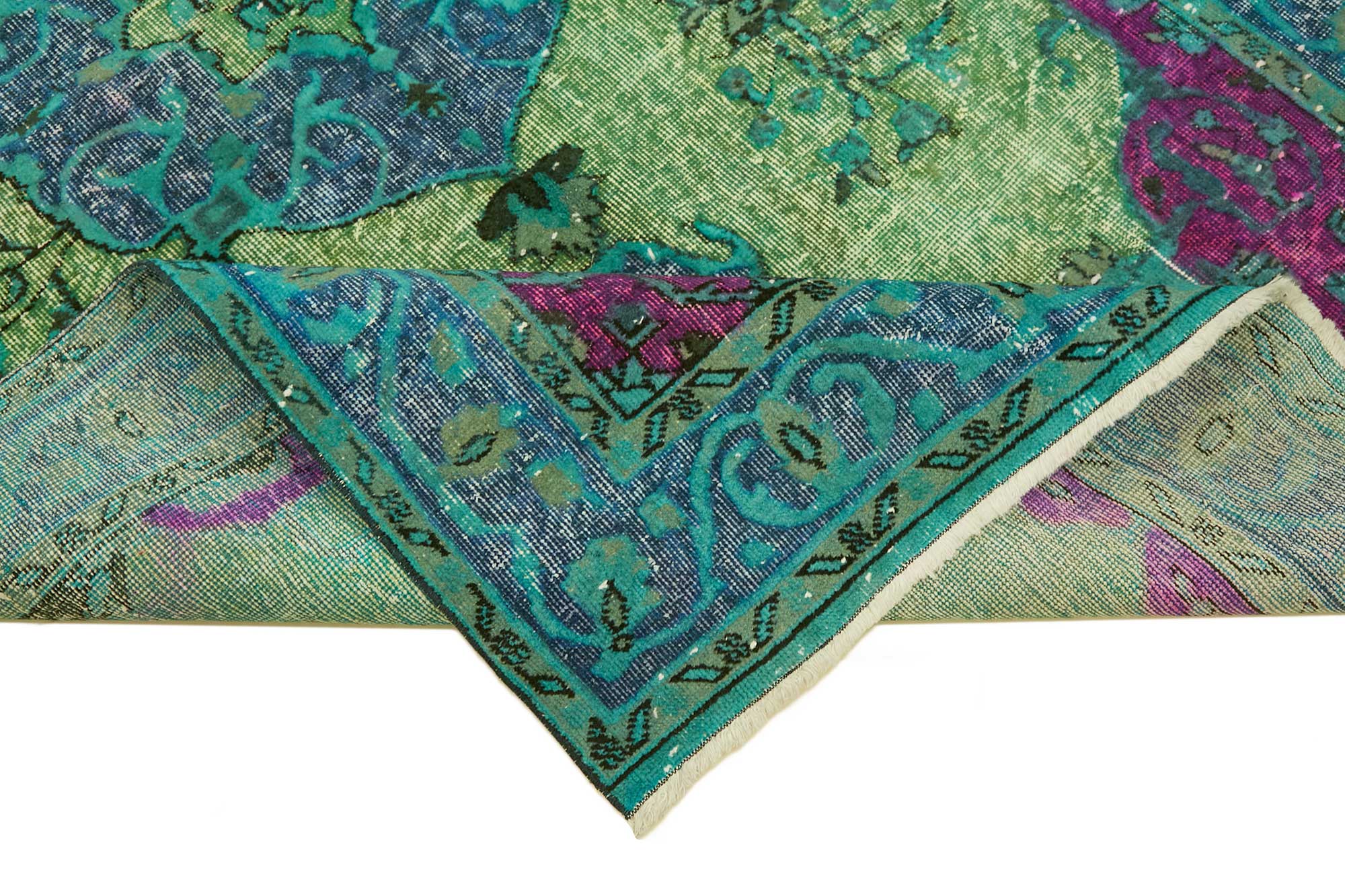 5x9 Vintage Hand-Carved Turkish Rug - 46923