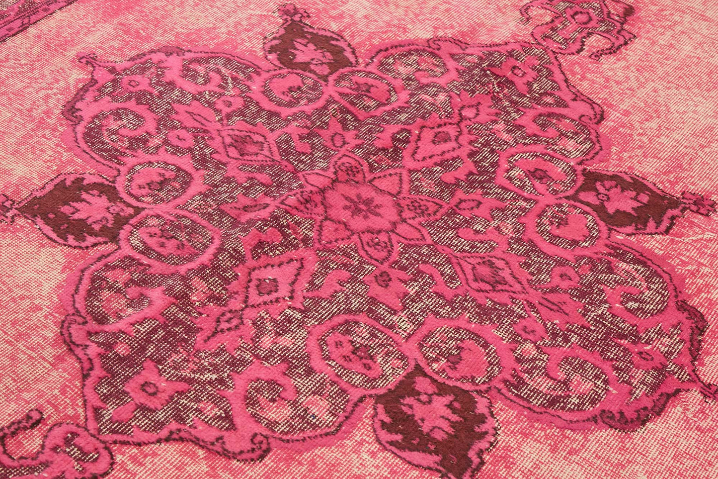 7x10 Vintage Hand-Carved Turkish Rug - 46924