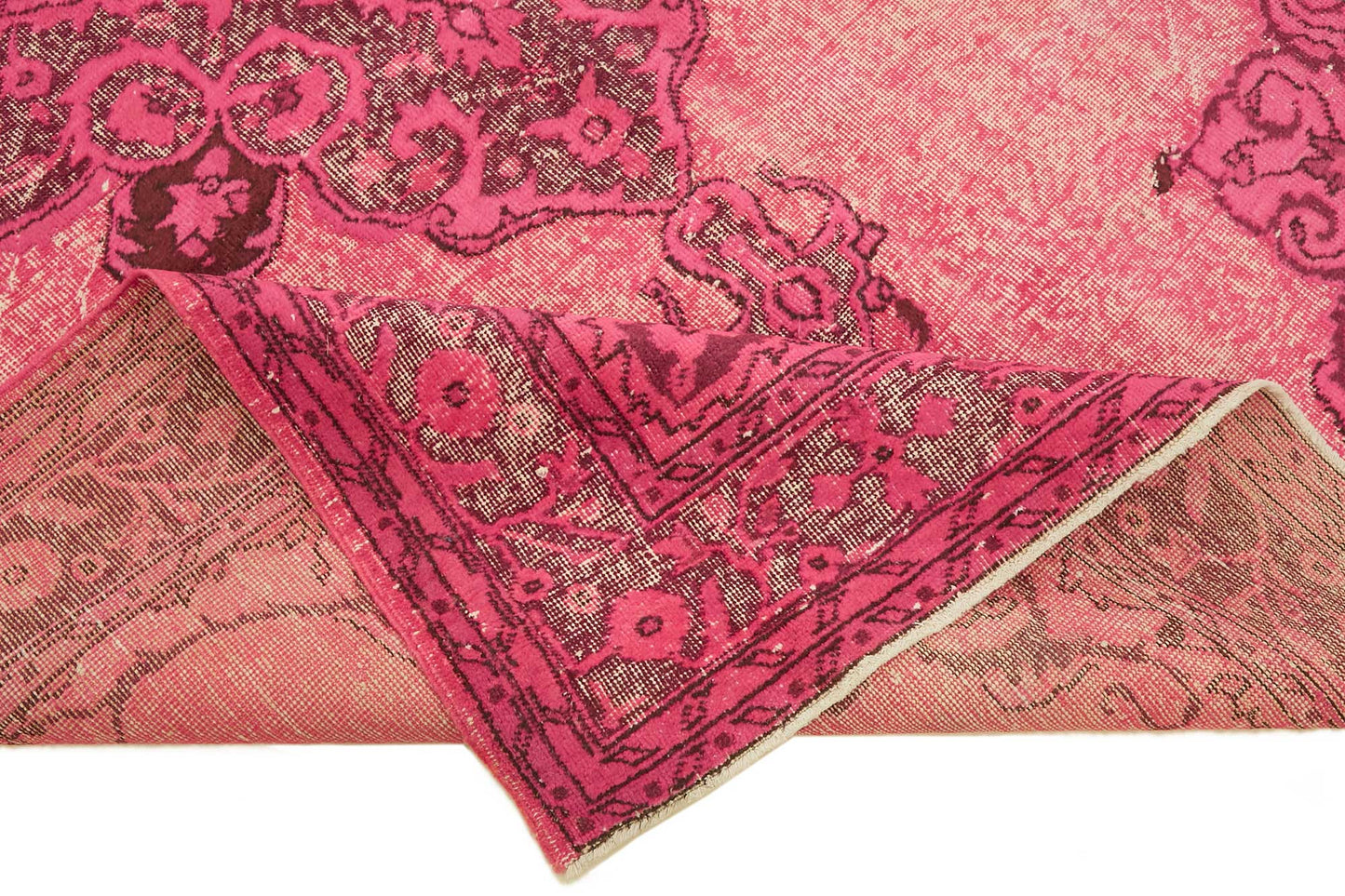 7x10 Vintage Hand-Carved Turkish Rug - 46924