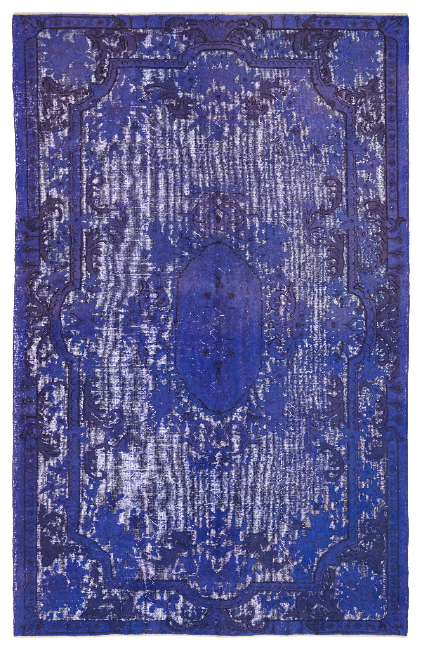 6x10 Vintage Hand-Carved Turkish Rug - 46925