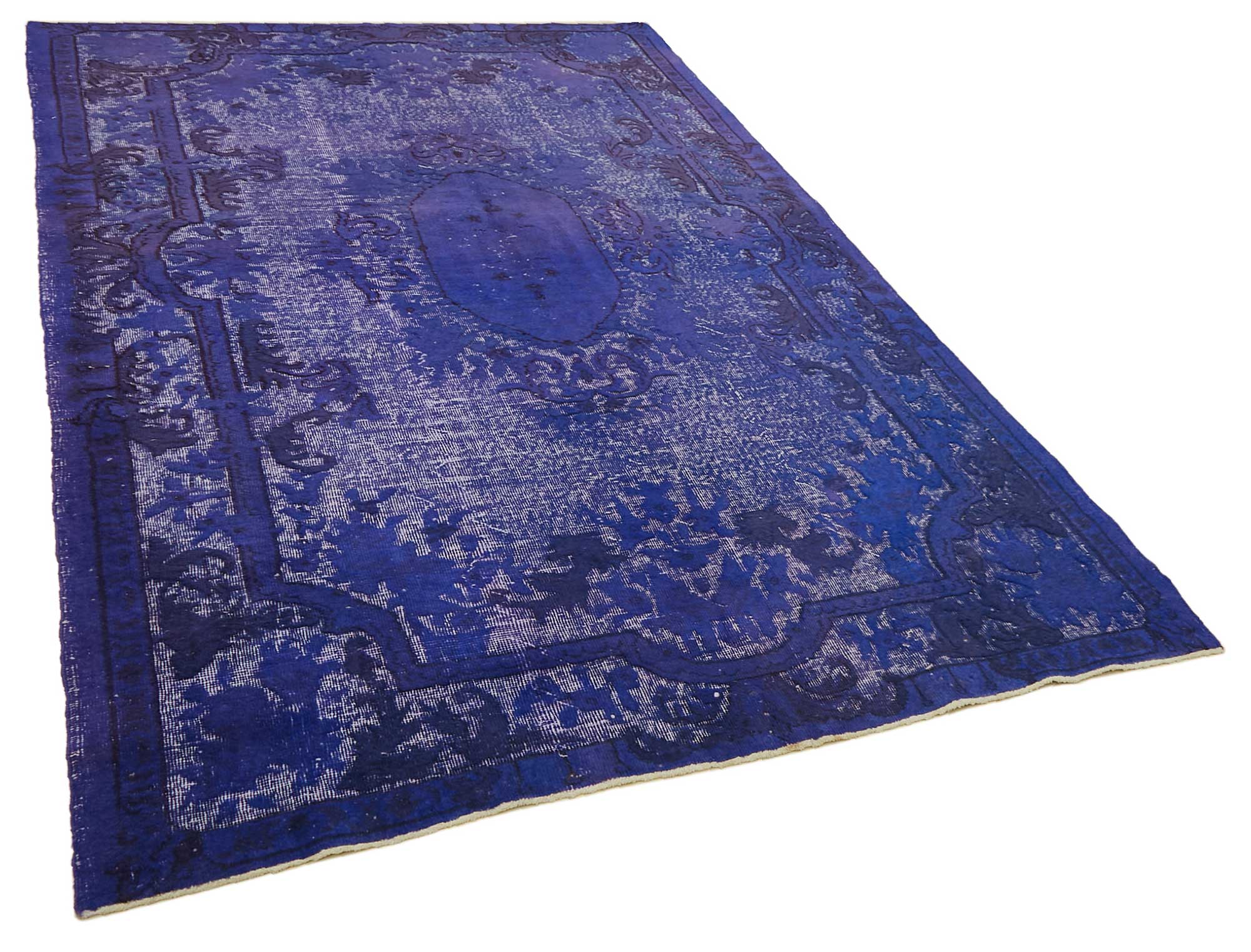 6x10 Vintage Hand-Carved Turkish Rug - 46925