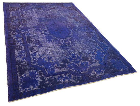 6x10 Vintage Hand-Carved Turkish Rug - 46925