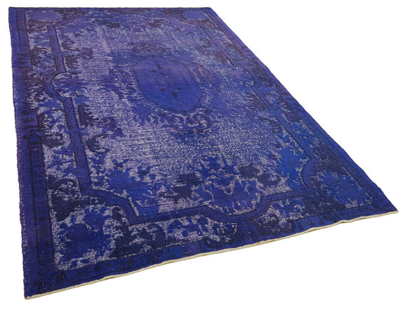 6x10 Vintage Hand-Carved Turkish Rug - 46925