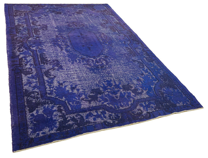 6x10 Vintage Hand-Carved Turkish Rug - 46925