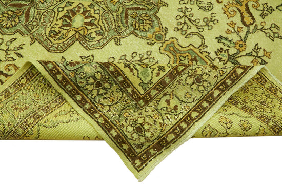 7x9 Vintage Hand-Carved Turkish Rug - 46926