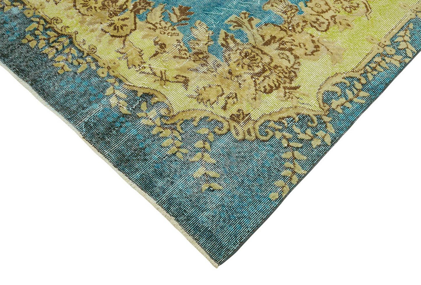 5x9 Vintage Hand-Carved Turkish Rug - 46929