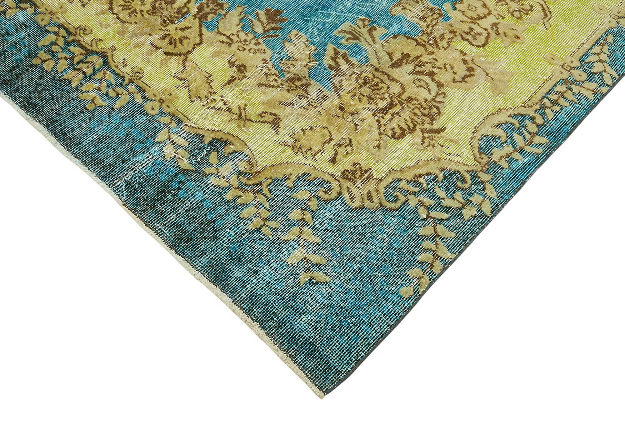 5x9 Vintage Hand-Carved Turkish Rug - 46929
