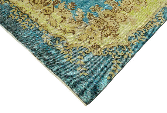 5x9 Vintage Hand-Carved Turkish Rug - 46929