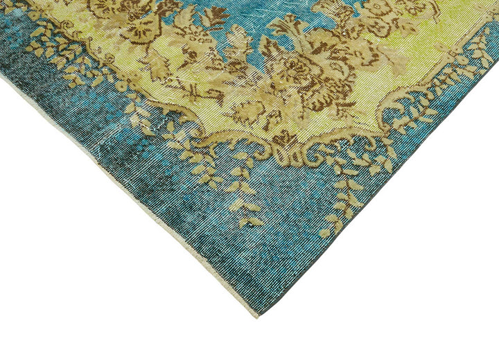 5x9 Vintage Hand-Carved Turkish Rug - 46929