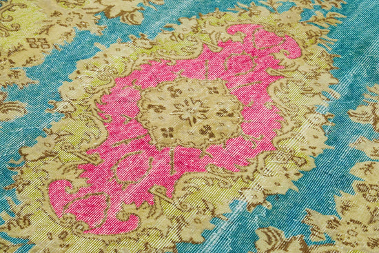 5x9 Vintage Hand-Carved Turkish Rug - 46929