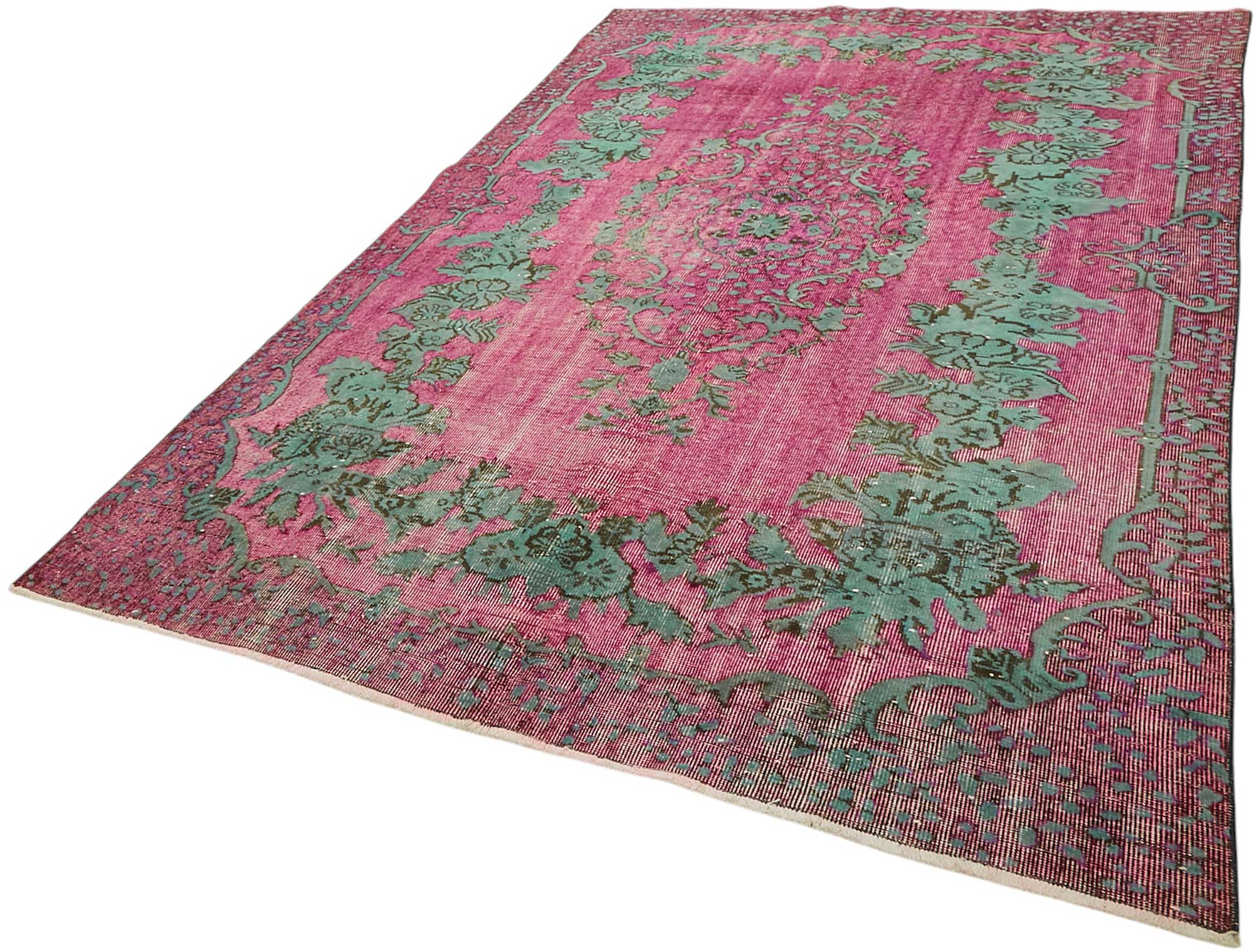 6x9 Vintage Hand-Carved Turkish Rug - 46930