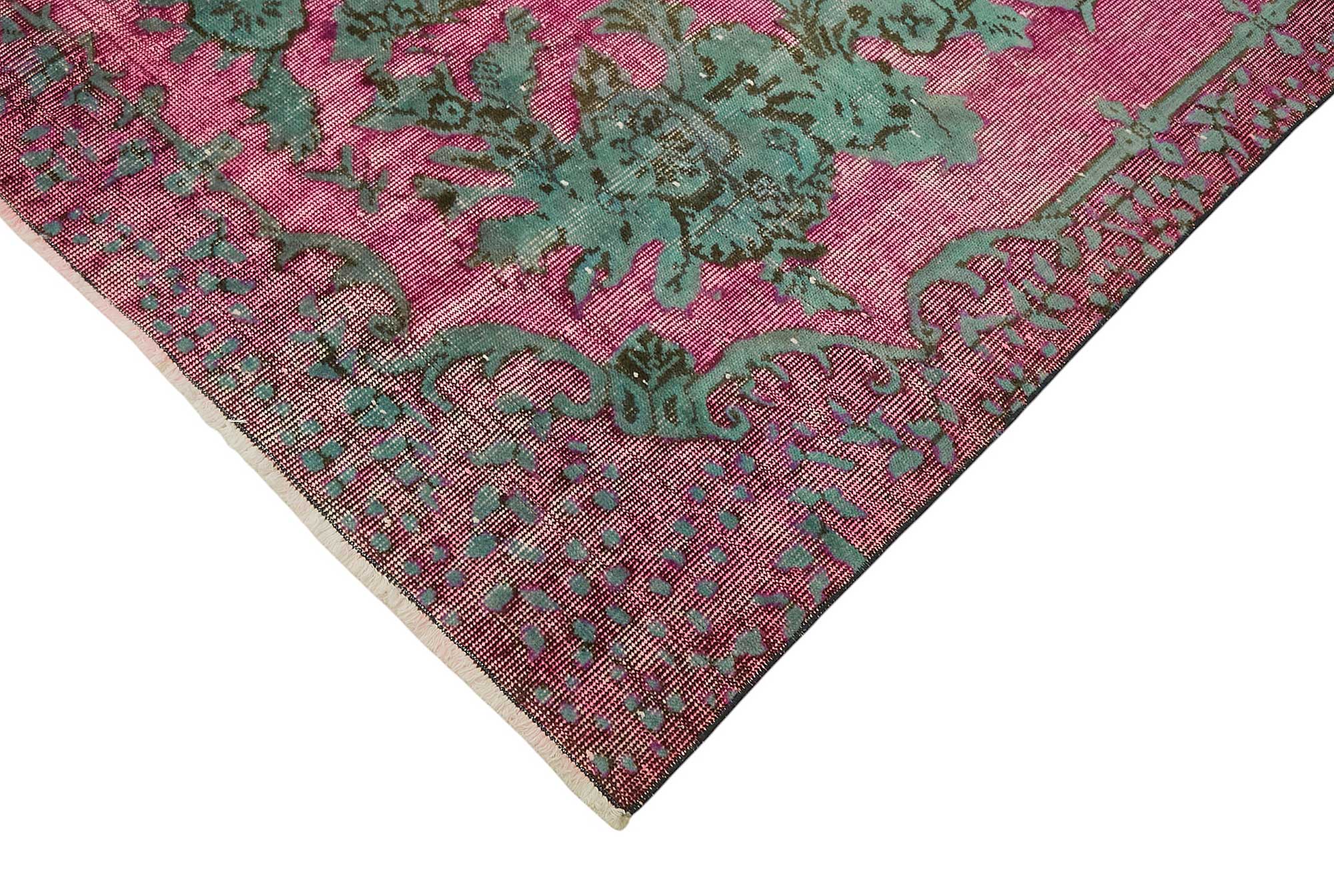 6x9 Vintage Hand-Carved Turkish Rug - 46930