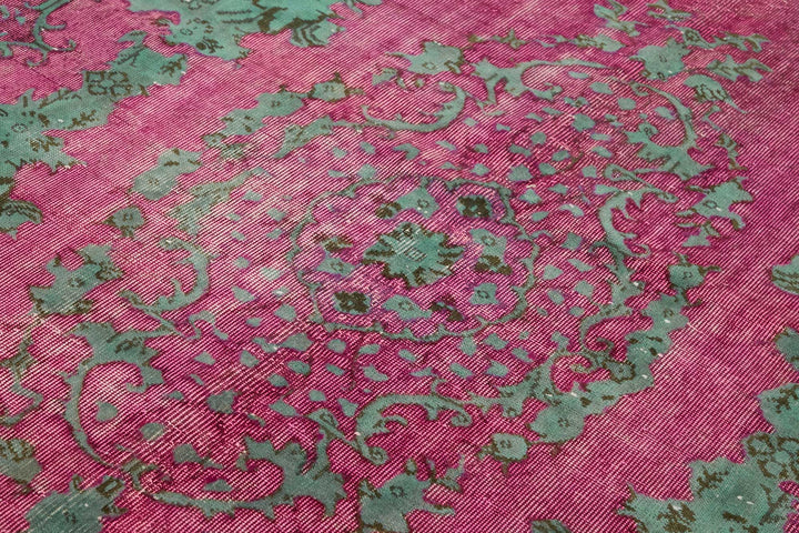 6x9 Vintage Hand-Carved Turkish Rug - 46930