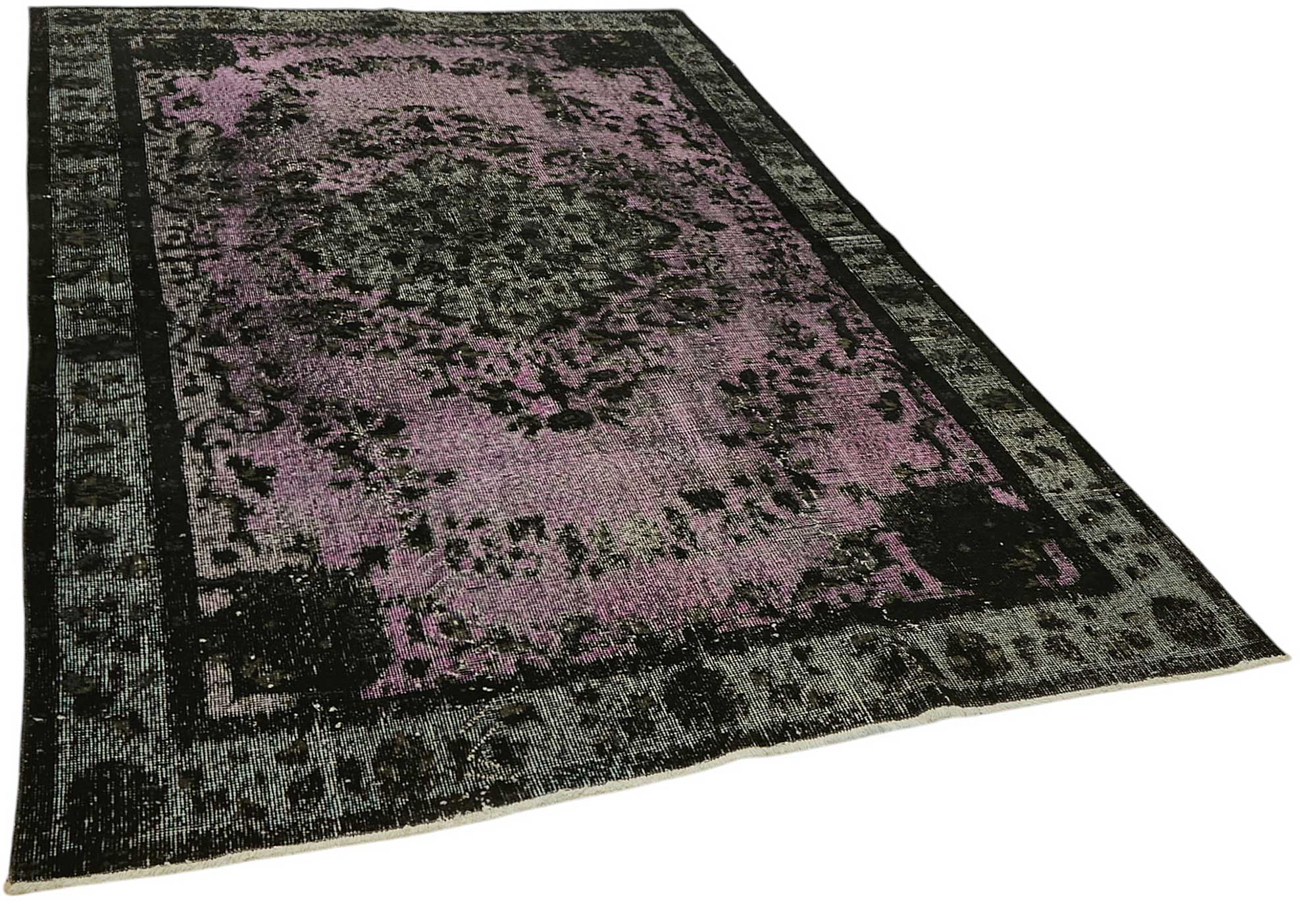6x9 Vintage Hand-Carved Turkish Rug - 46931