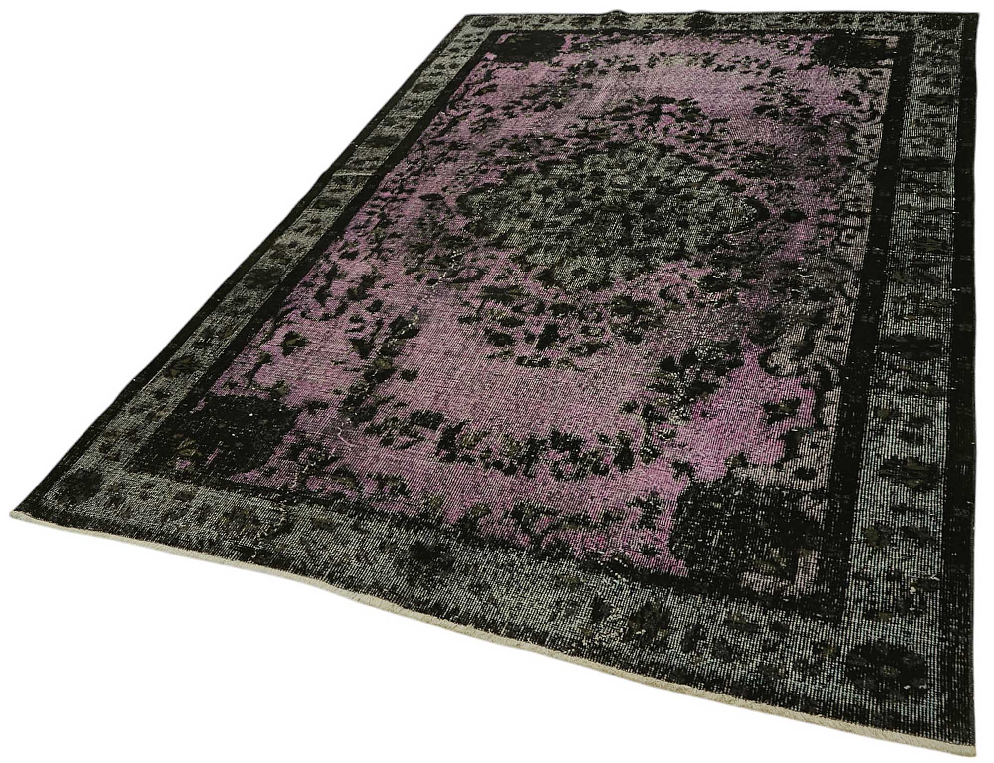 6x9 Vintage Hand-Carved Turkish Rug - 46931