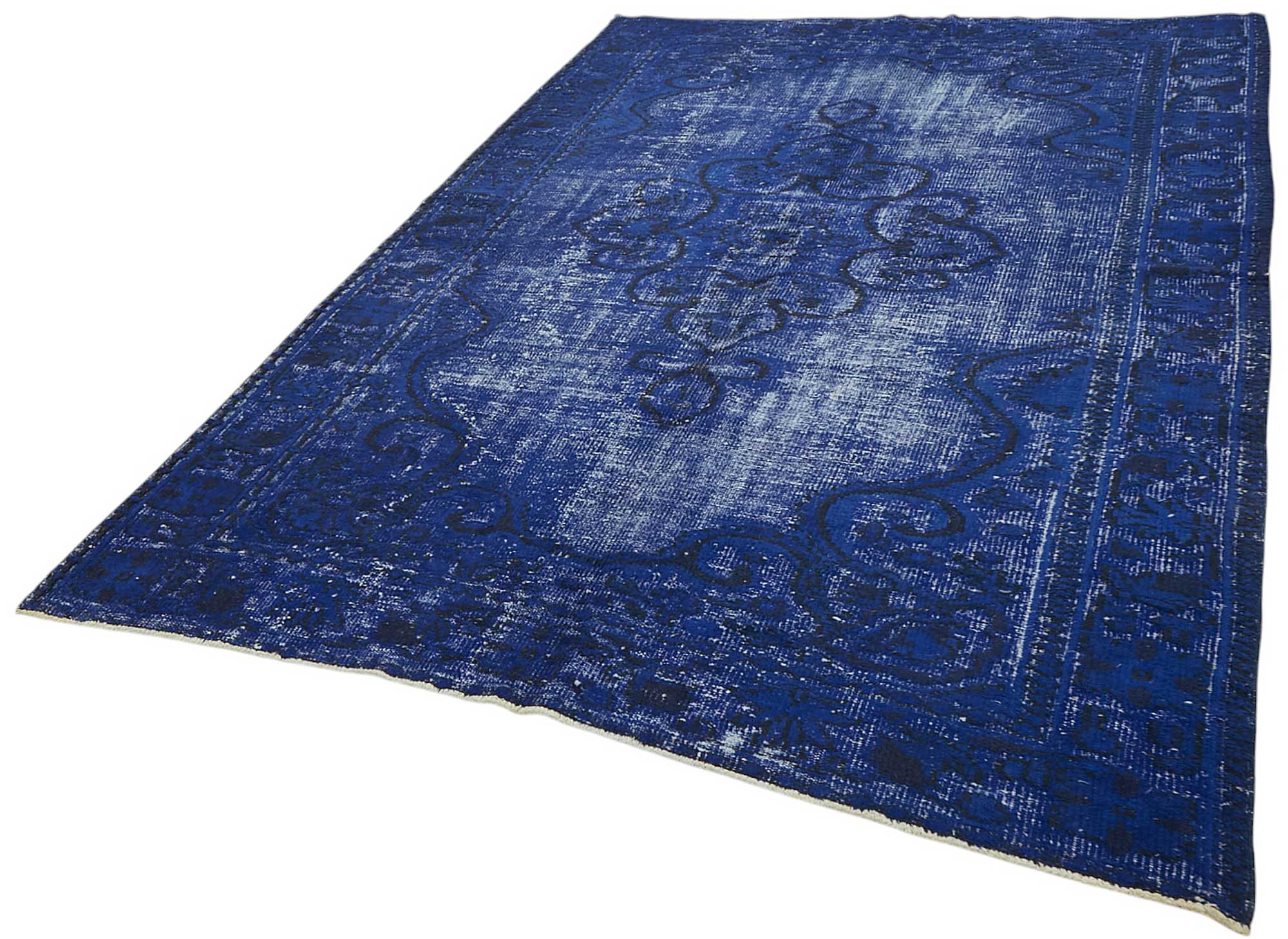 6x9 Vintage Hand-Carved Turkish Rug - 46932