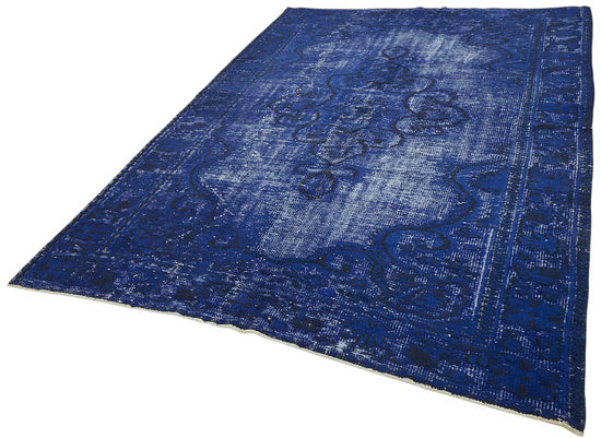6x9 Vintage Hand-Carved Turkish Rug - 46932