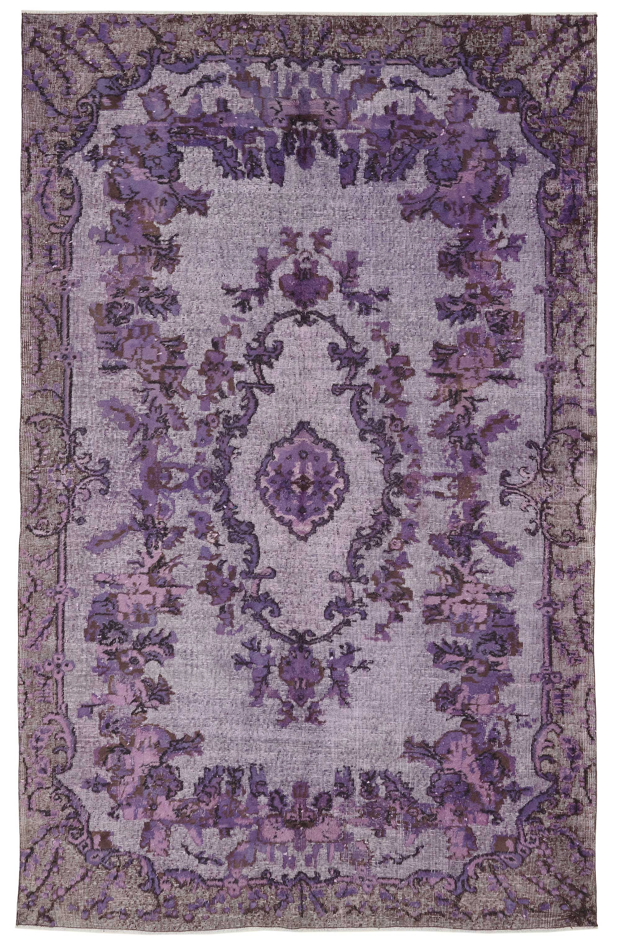 6x10 Vintage Hand-Carved Turkish Rug - 46933