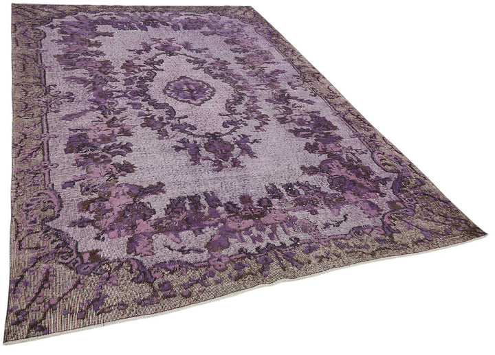 6x10 Vintage Hand-Carved Turkish Rug - 46933