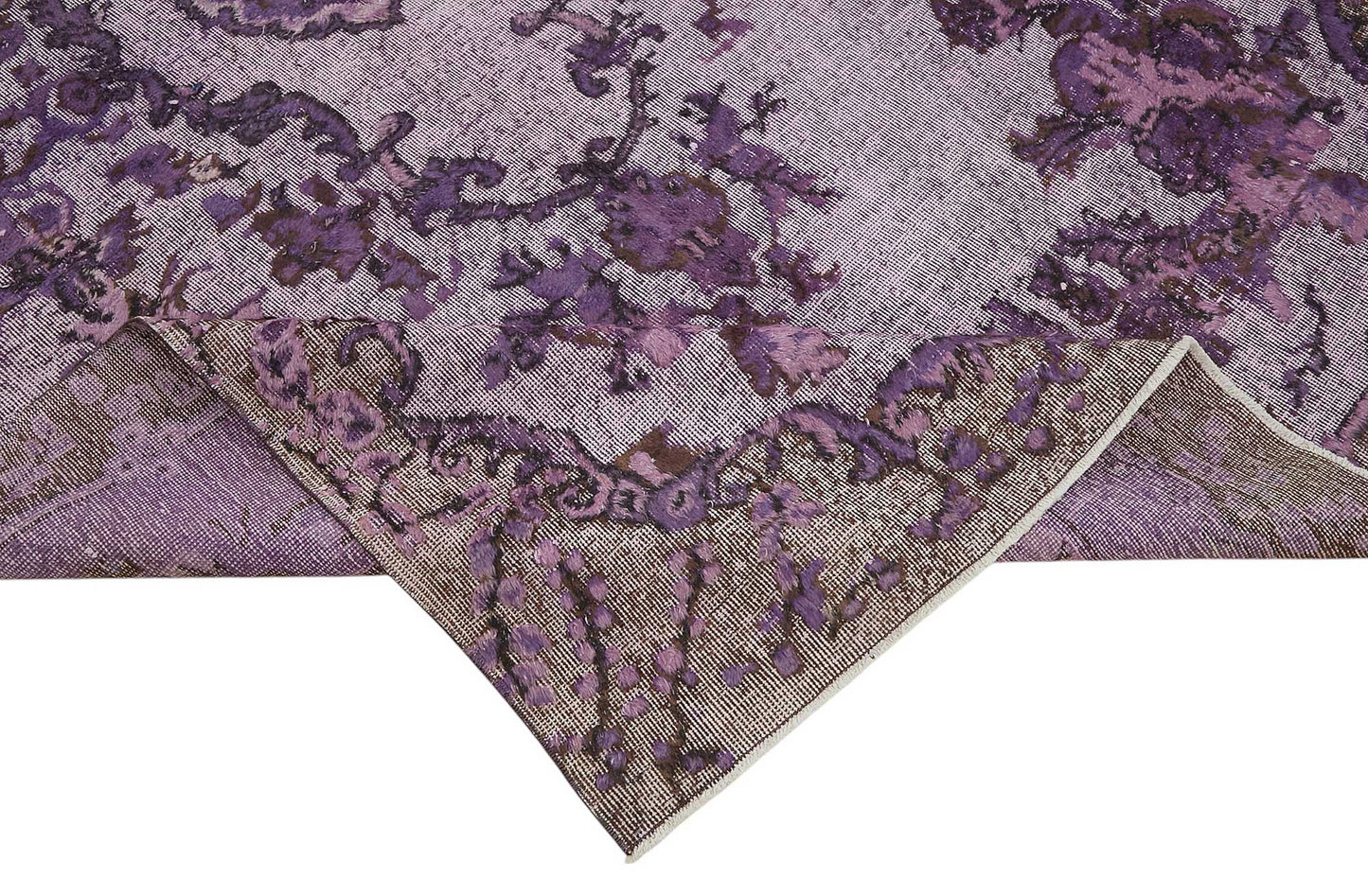 6x10 Vintage Hand-Carved Turkish Rug - 46933