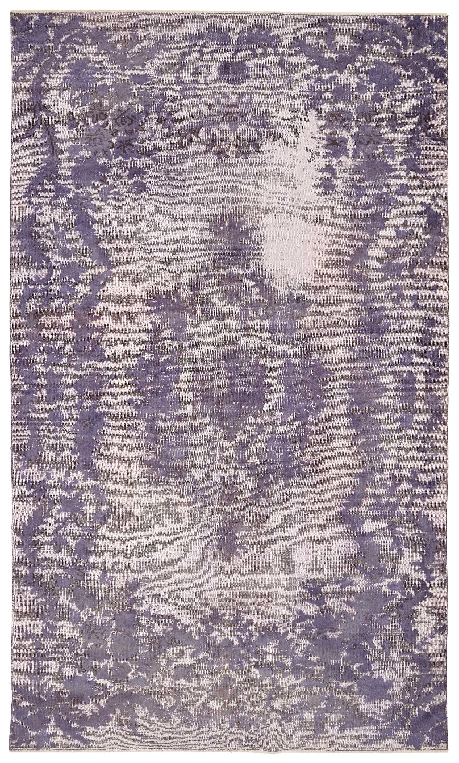 6x10 Vintage Hand-Carved Turkish Rug - 46934