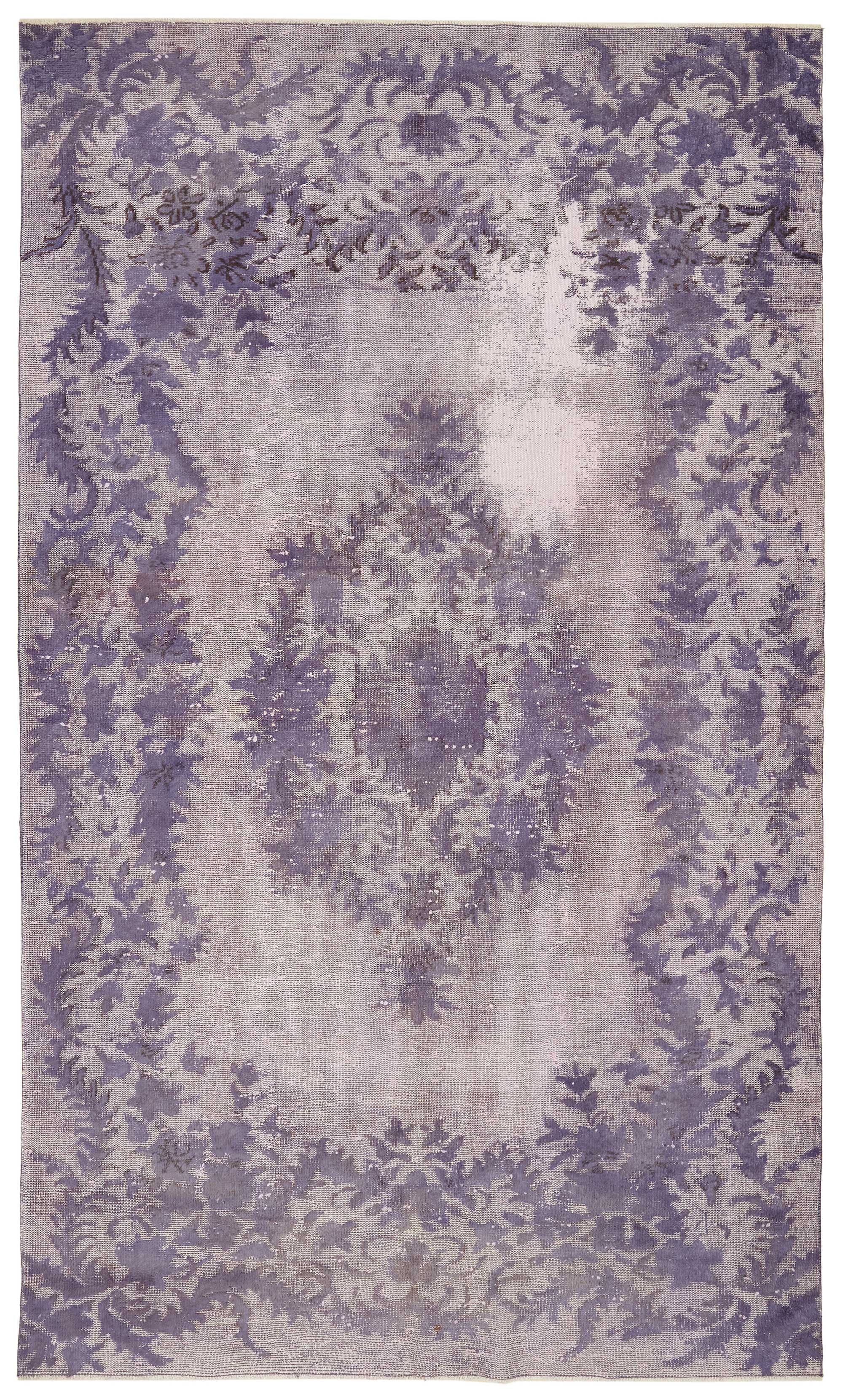 6x10 Vintage Hand-Carved Turkish Rug - 46934