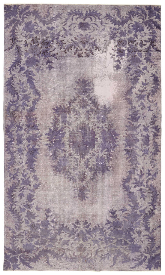 6x10 Vintage Hand-Carved Turkish Rug - 46934