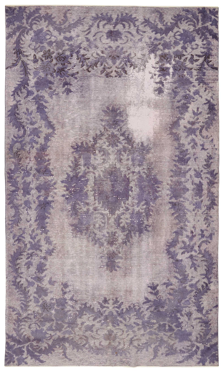 6x10 Vintage Hand-Carved Turkish Rug - 46934