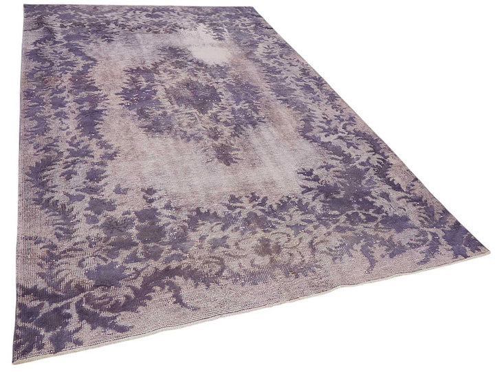 6x10 Vintage Hand-Carved Turkish Rug - 46934