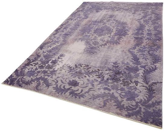 6x10 Vintage Hand-Carved Turkish Rug - 46934