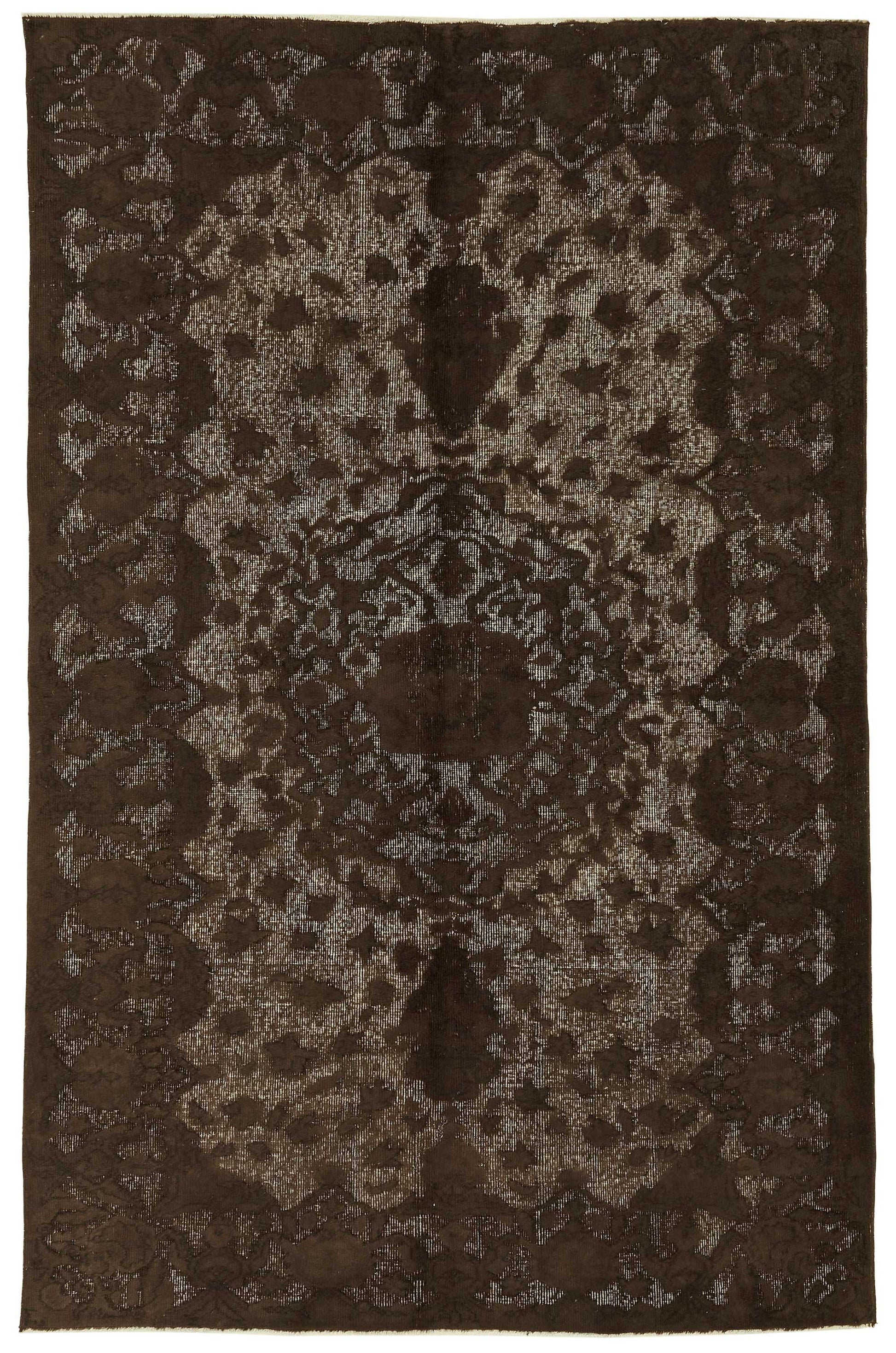 5x9 Vintage Hand-Carved Turkish Rug - 46935