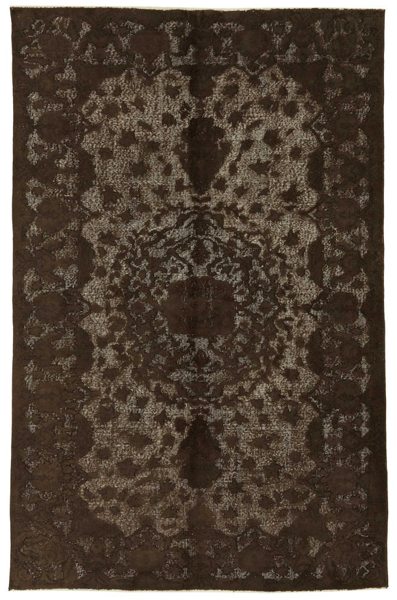 5x9 Vintage Hand-Carved Turkish Rug - 46935