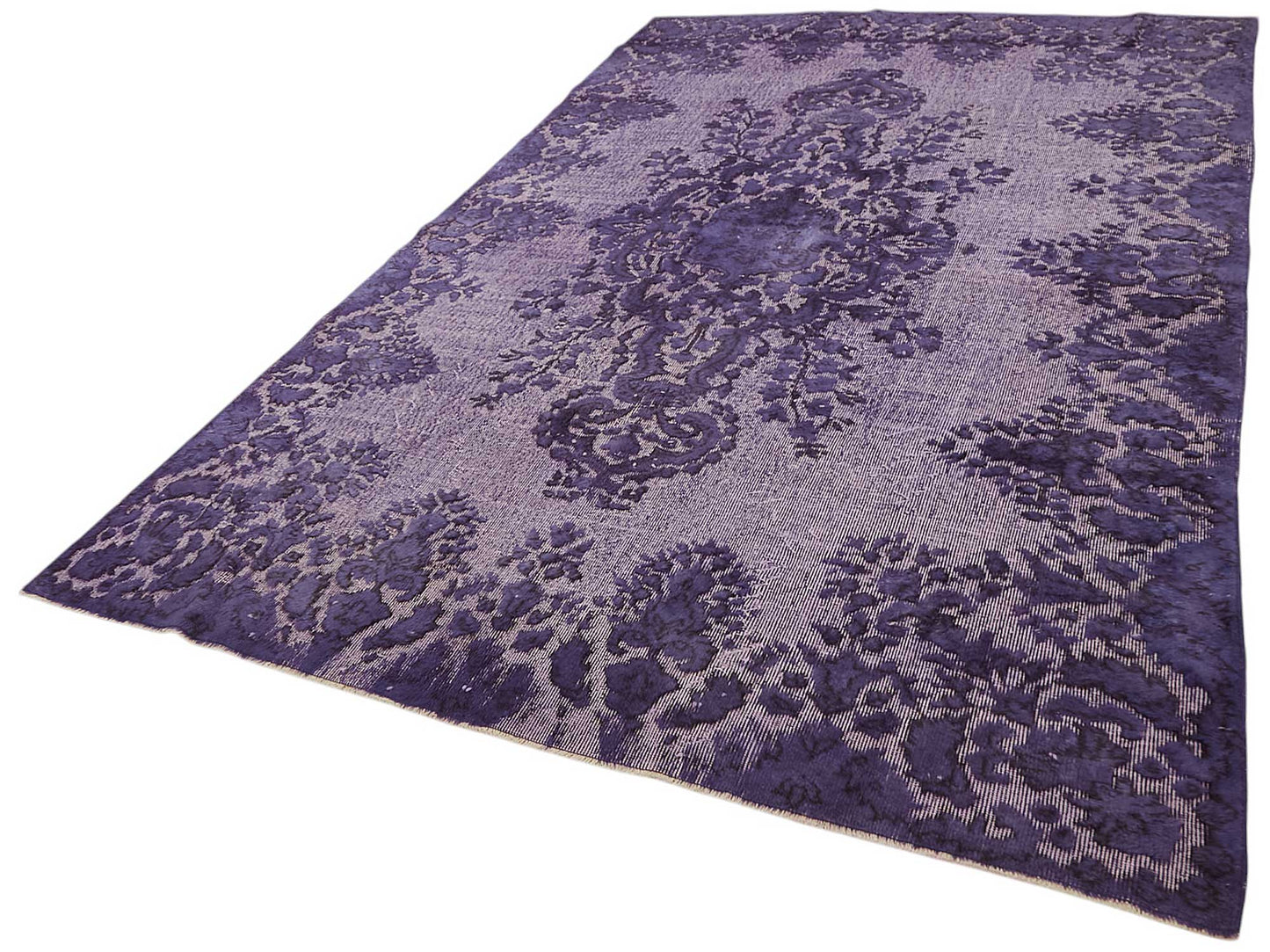 7x11 Vintage Hand-Carved Turkish Rug - 46937