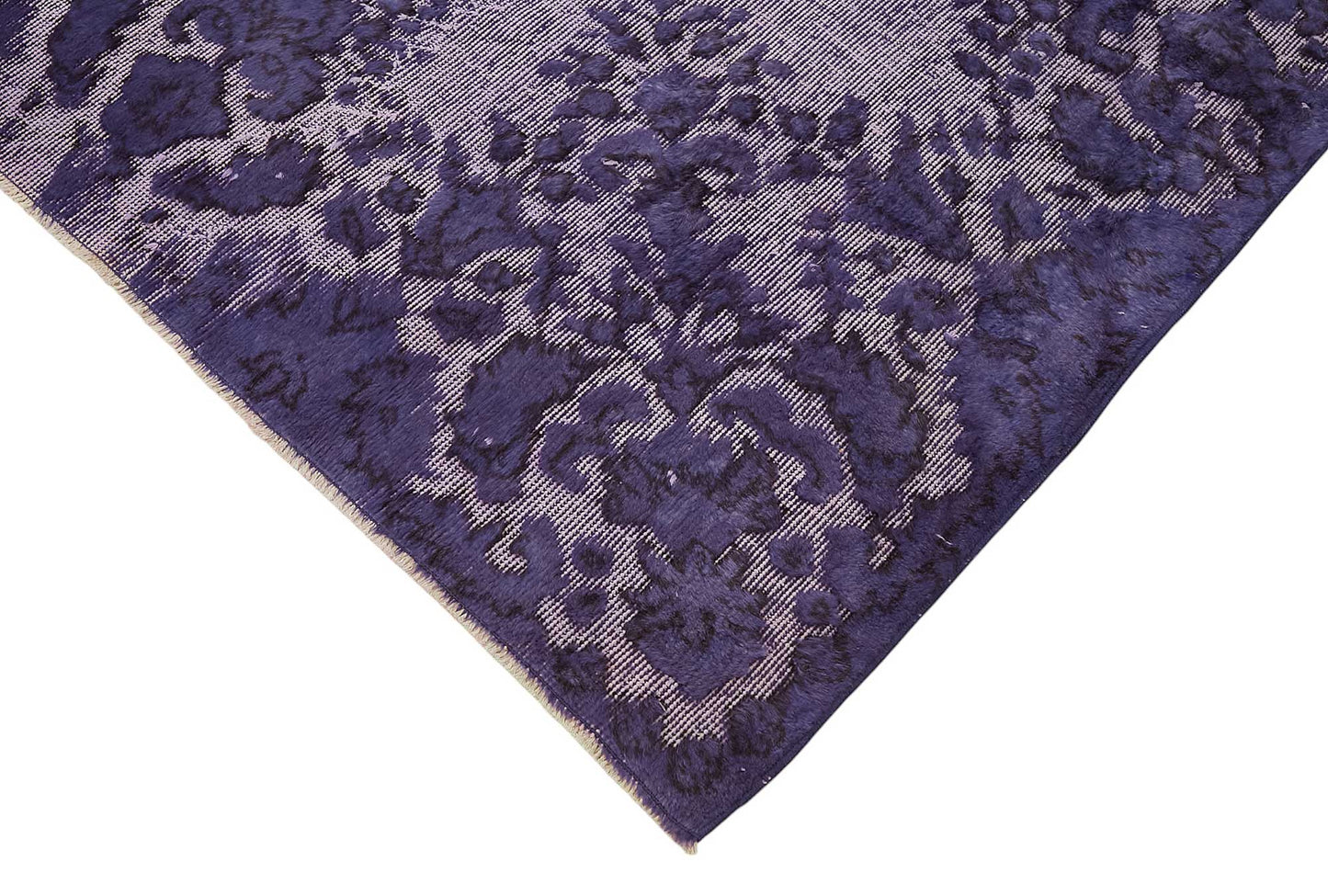 7x11 Vintage Hand-Carved Turkish Rug - 46937