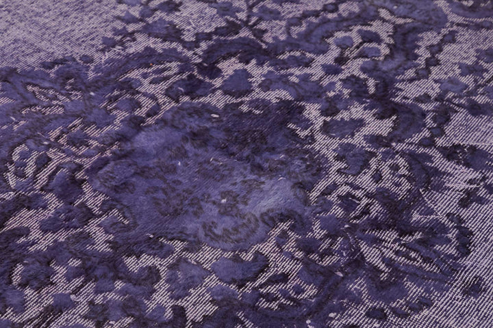 7x11 Vintage Hand-Carved Turkish Rug - 46937