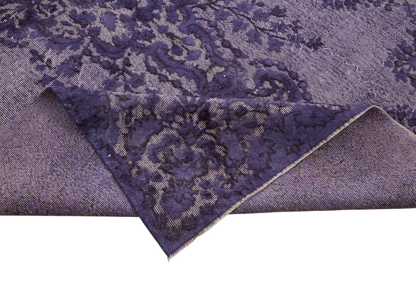 7x11 Vintage Hand-Carved Turkish Rug - 46937