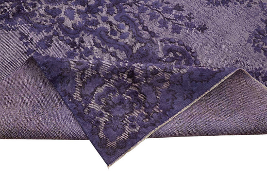 7x11 Vintage Hand-Carved Turkish Rug - 46937