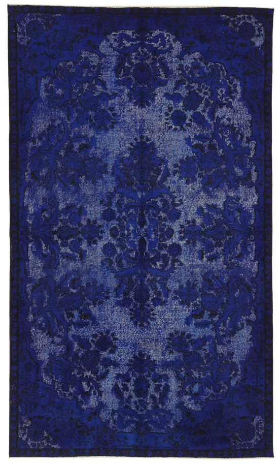 5x9 Vintage Hand-Carved Turkish Rug - 46939