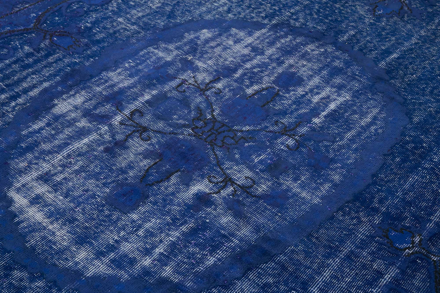 7x11 Vintage Hand-Carved Turkish Rug - 46940