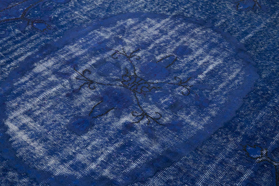 7x11 Vintage Hand-Carved Turkish Rug - 46940