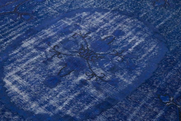 7x11 Vintage Hand-Carved Turkish Rug - 46940