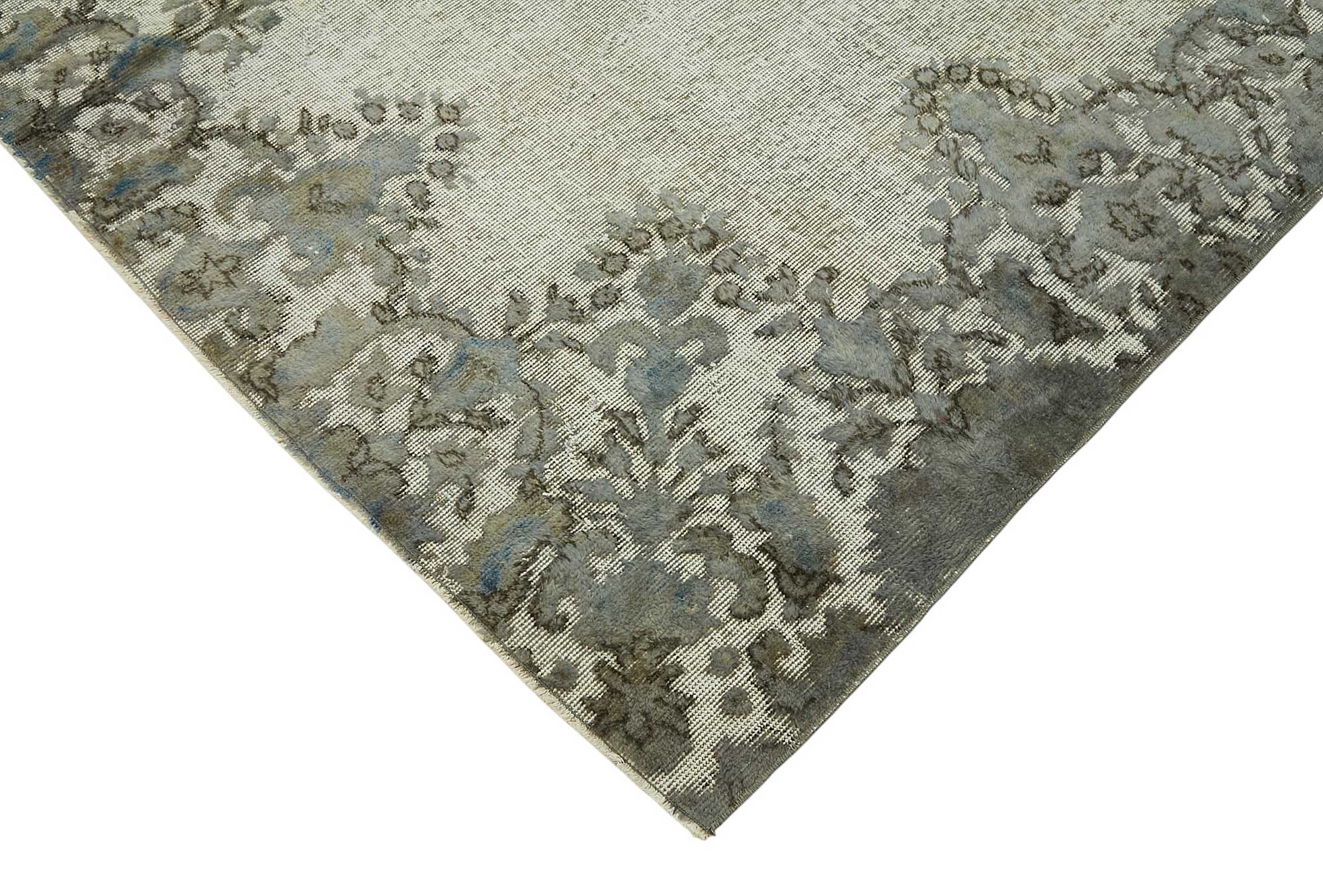 7x10 Vintage Hand-Carved Turkish Rug - 46943