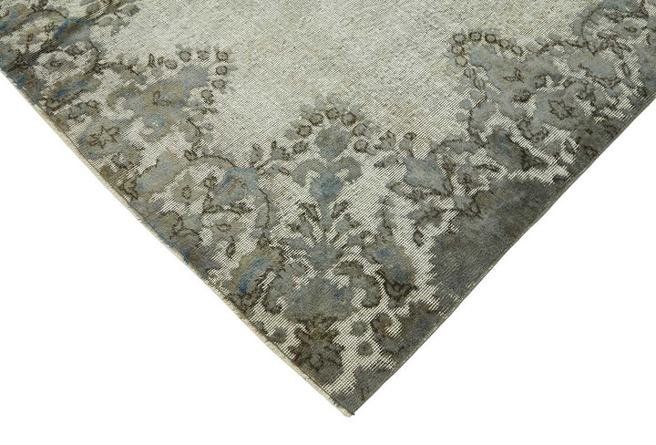 7x10 Vintage Hand-Carved Turkish Rug - 46943